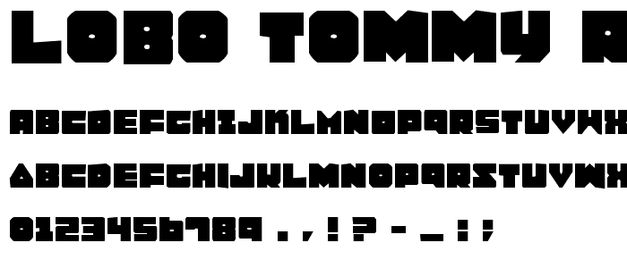 Lobo Tommy Rough font